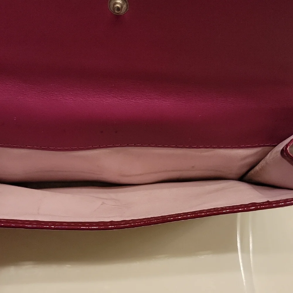 Coach Brown and Burgundy/Pink Wallet Signature Collection - Picture 9 of 14